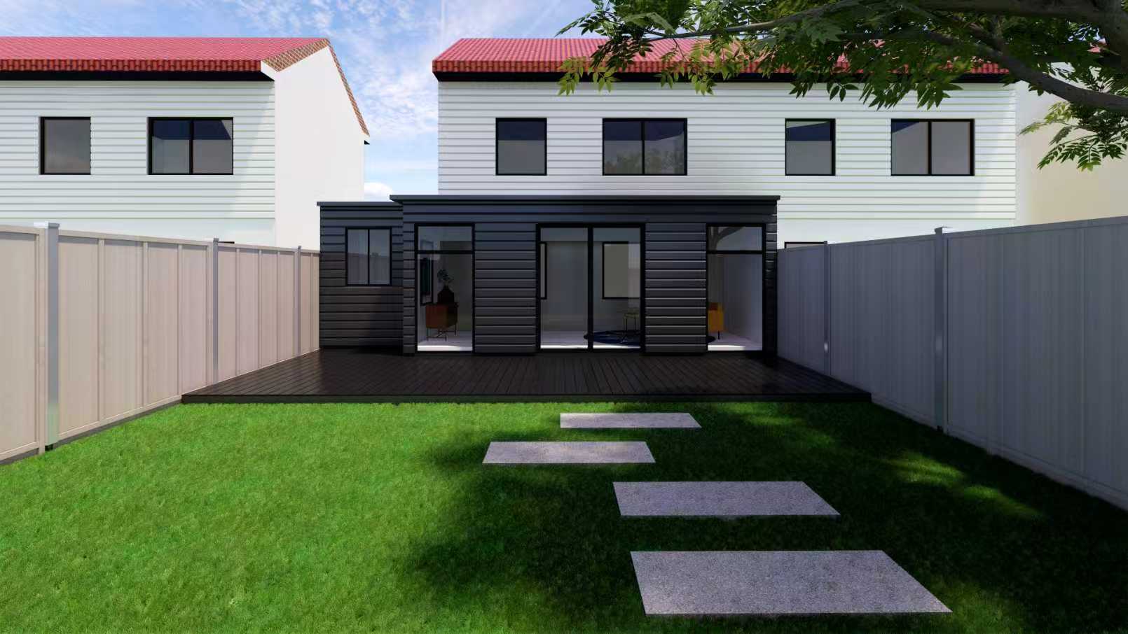Completed rear extension
